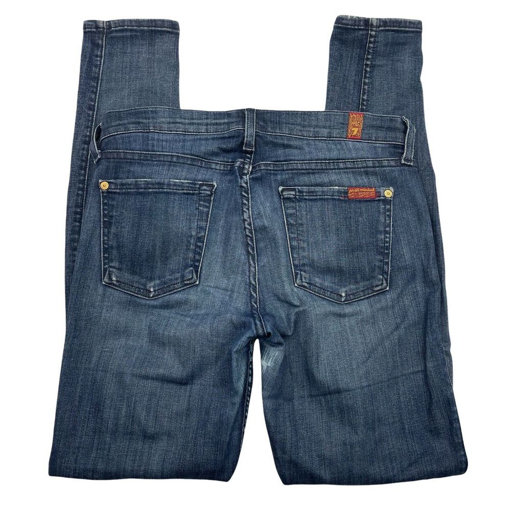 For All Mankind Jeans Womens 26 Blue The Skinny Legs Mid Rise Stretch Denim